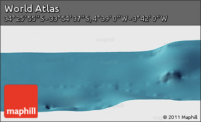 Satellite Panoramic Map of the Area around 34° 10' 16" S, 4° 10' 30" W