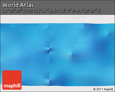 Physical 3D Map of the Area around 34° 10' 16" S, 51° 4' 30" E