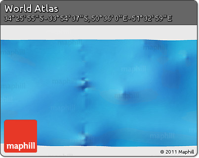 Physical 3D Map of the Area around 34° 10' 16" S, 51° 4' 30" E
