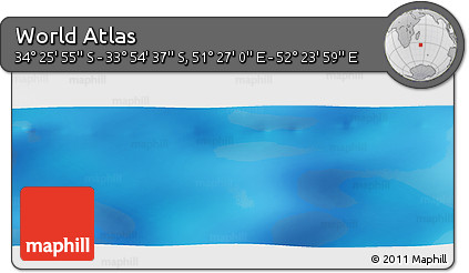 Physical Panoramic Map of the Area around 34° 10' 16" S, 51° 55' 29" E