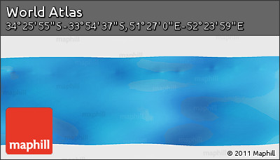 Physical Panoramic Map of the Area around 34° 10' 16" S, 51° 55' 29" E