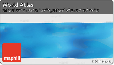 Physical Panoramic Map of the Area around 34° 10' 16" S, 51° 55' 29" E