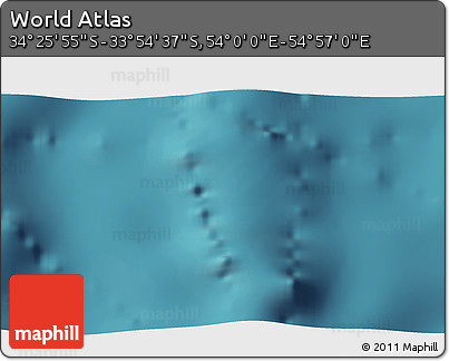 Satellite 3D Map of the Area around 34° 10' 16" S, 54° 28' 30" E