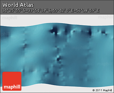 Satellite 3D Map of the Area around 34° 10' 16" S, 56° 10' 29" E