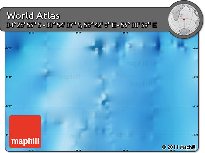 Physical Map of the Area around 34° 10' 16" S, 56° 10' 29" E