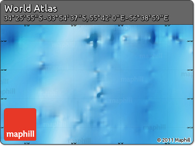 Physical Map of the Area around 34° 10' 16" S, 56° 10' 29" E