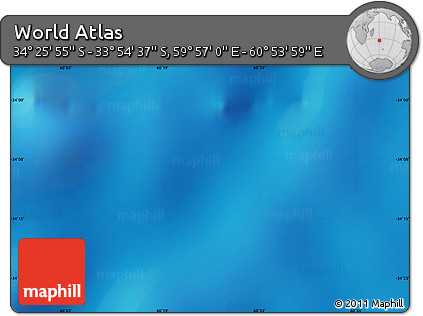 Physical Map of the Area around 34° 10' 16" S, 60° 25' 29" E