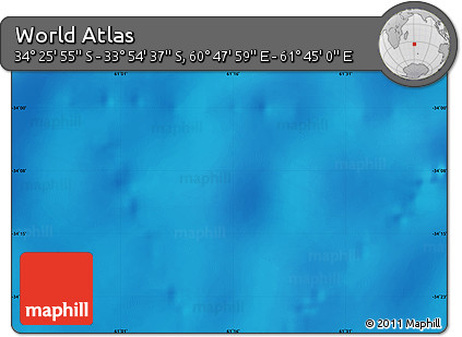 Physical Map of the Area around 34° 10' 16" S, 61° 16' 29" E