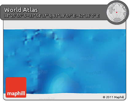 Physical 3D Map of the Area around 34° 10' 16" S, 62° 7' 30" E