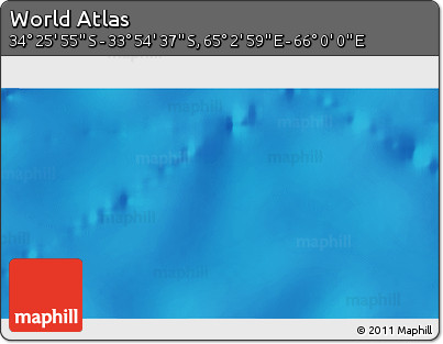 Shaded Relief 3D Map of the Area around 34° 10' 16" S, 65° 31' 30" E