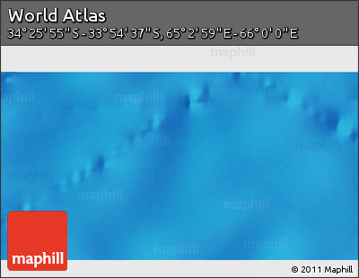 Shaded Relief 3D Map of the Area around 34° 10' 16" S, 65° 31' 30" E
