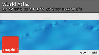 Physical Panoramic Map of the Area around 34° 10' 16" S, 65° 31' 30" E