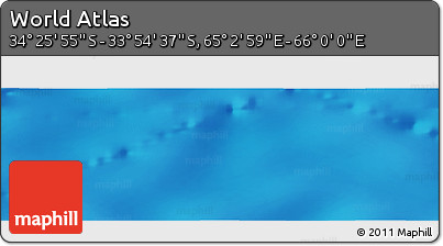 Physical Panoramic Map of the Area around 34° 10' 16" S, 65° 31' 30" E