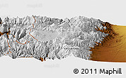 Physical Panoramic Map of the area around 34° 10' 16" S, 69° 37' 30" W