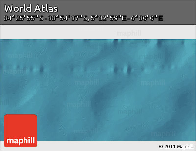 Satellite 3D Map of the Area around 34° 10' 16" S, 6° 1' 30" E
