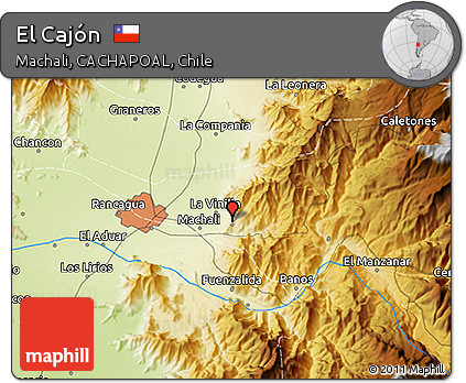Physical 3D Map of El Cajón
