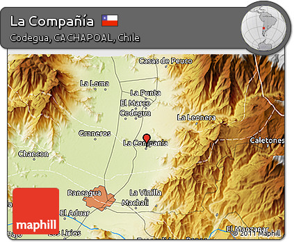 Physical 3D Map of La Compañía