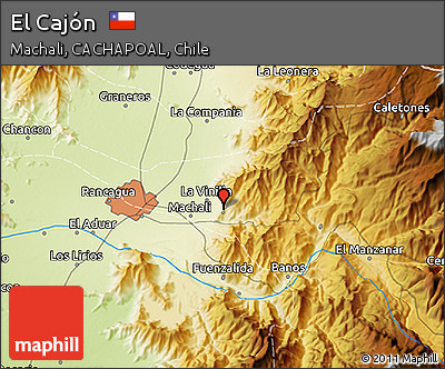 Physical 3D Map of El Cajón