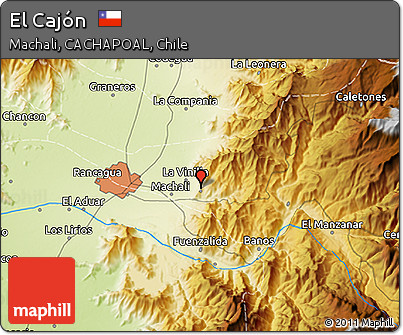 Physical 3D Map of El Cajón