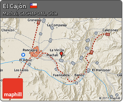 Shaded Relief Map of El Cajón