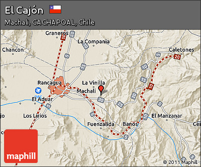 Shaded Relief Map of El Cajón
