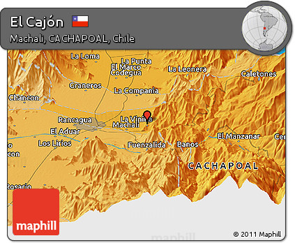 Political Panoramic Map of El Cajón