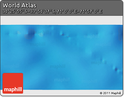 Physical 3D Map of the Area around 34° 10' 16" S, 71° 28' 29" E