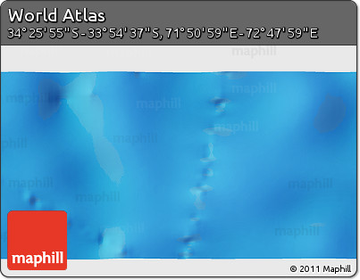 Shaded Relief 3D Map of the Area around 34° 10' 16" S, 72° 19' 29" E