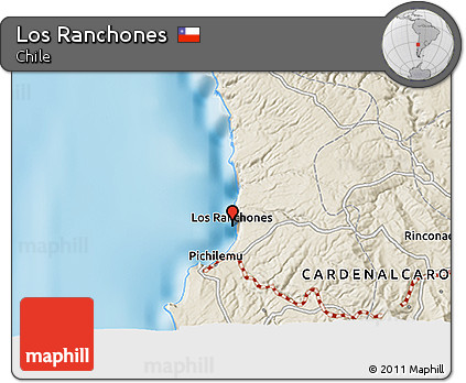 Shaded Relief 3D Map of Los Ranchones