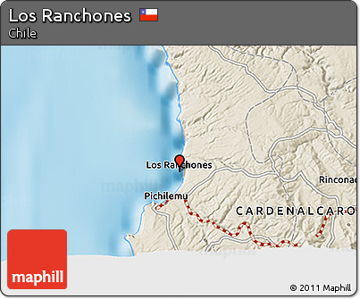 Shaded Relief 3D Map of Los Ranchones