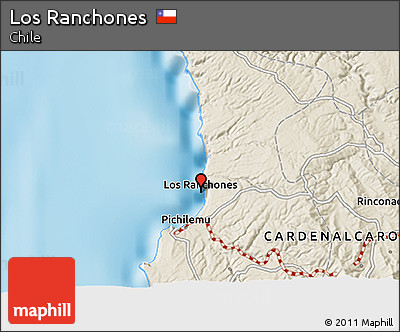 Shaded Relief 3D Map of Los Ranchones