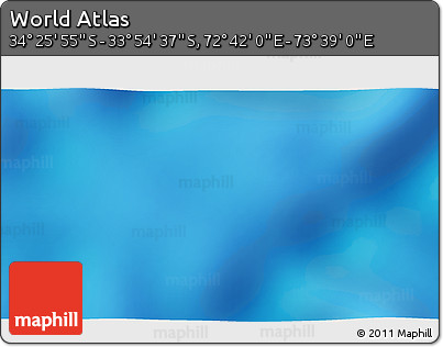 Physical 3D Map of the Area around 34° 10' 16" S, 73° 10' 30" E