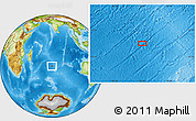 Physical Location Map of the area around 34° 10' 16" S, 73° 10' 30" E