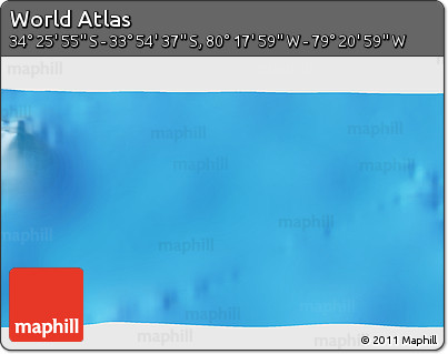 Physical 3D Map of the Area around 34° 10' 16" S, 79° 49' 29" W
