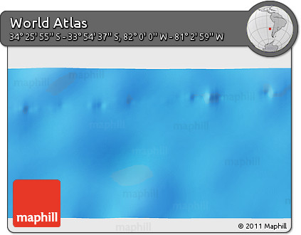 Physical 3D Map of the Area around 34° 10' 16" S, 81° 31' 30" W