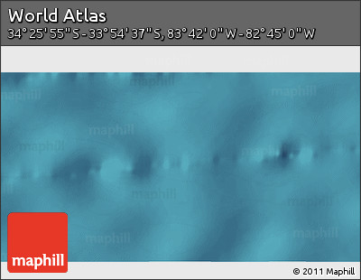 Satellite 3D Map of the Area around 34° 10' 16" S, 83° 13' 29" W