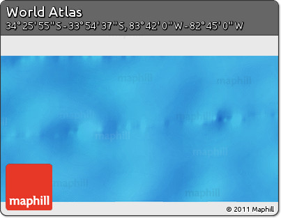 Shaded Relief 3D Map of the Area around 34° 10' 16" S, 83° 13' 29" W