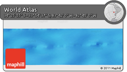 Physical Panoramic Map of the Area around 34° 10' 16" S, 83° 13' 29" W