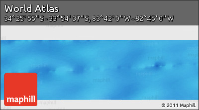Physical Panoramic Map of the Area around 34° 10' 16" S, 83° 13' 29" W
