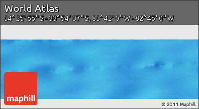 Shaded Relief Panoramic Map of the Area around 34° 10' 16" S, 83° 13' 29" W