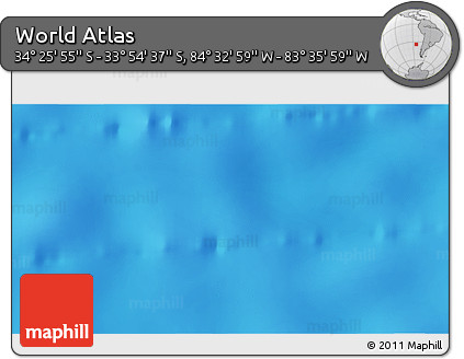 Physical 3D Map of the Area around 34° 10' 16" S, 84° 4' 29" W