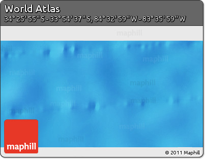 Physical 3D Map of the Area around 34° 10' 16" S, 84° 4' 29" W