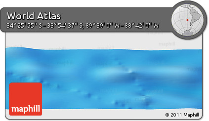 Shaded Relief Panoramic Map of the Area around 34° 10' 16" S, 89° 10' 30" W