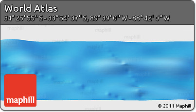 Shaded Relief Panoramic Map of the Area around 34° 10' 16" S, 89° 10' 30" W