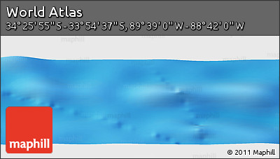Shaded Relief Panoramic Map of the Area around 34° 10' 16" S, 89° 10' 30" W