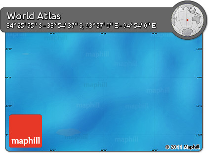 Physical Map of the Area around 34° 10' 16" S, 94° 25' 30" E