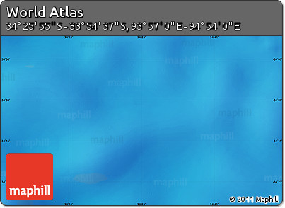 Physical Map of the Area around 34° 10' 16" S, 94° 25' 30" E