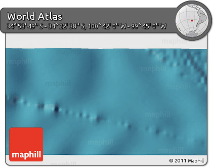 Satellite 3D Map of the Area around 34° 38' 13" S, 100° 13' 29" W