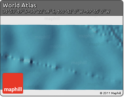 Satellite 3D Map of the Area around 34° 38' 13" S, 100° 13' 29" W
