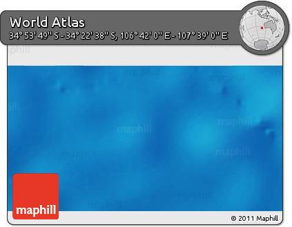Physical 3D Map of the Area around 34° 38' 13" S, 107° 10' 30" E
